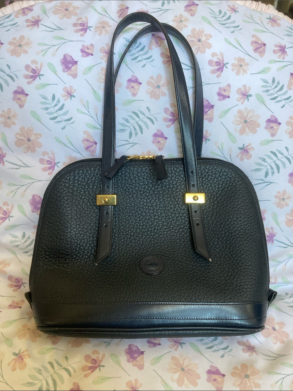 Dooney & Bourke Vintage AWL Dome Metro Bag Pebbled Leather